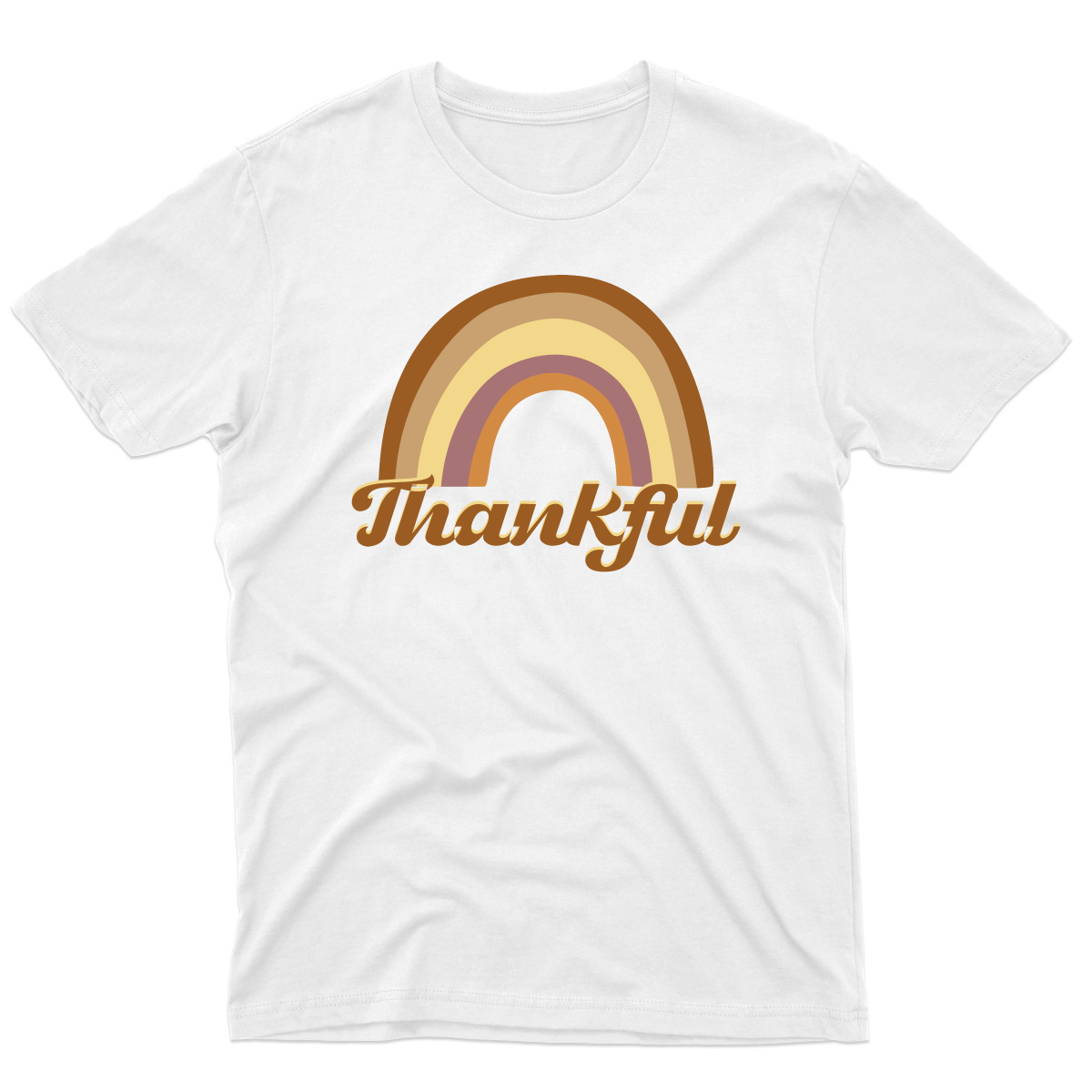 Thankful Retro Rainbow Men's T-shirt | White
