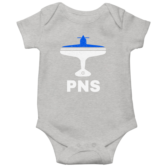 Fly Pensacola PNS Airport Baby Bodysuits | Gray