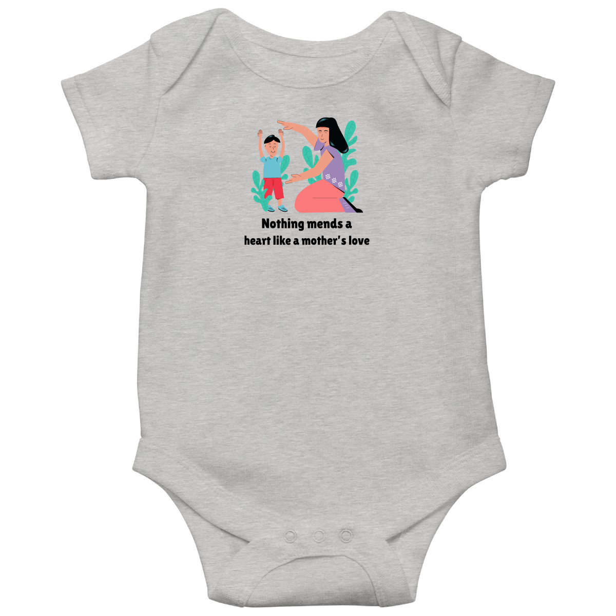 Mother Baby Bodysuits | Gray