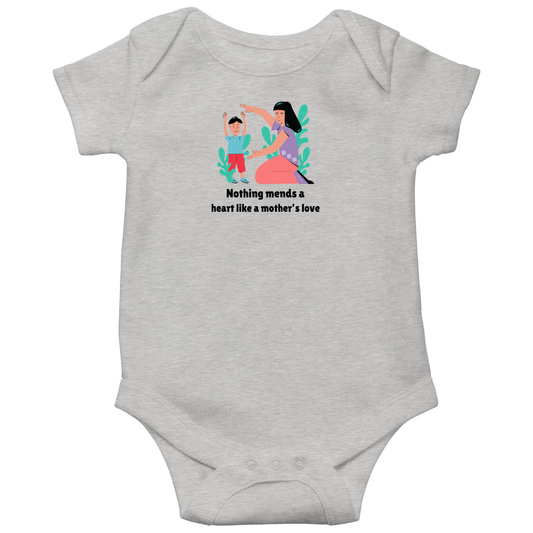 Mother Baby Bodysuits | Gray