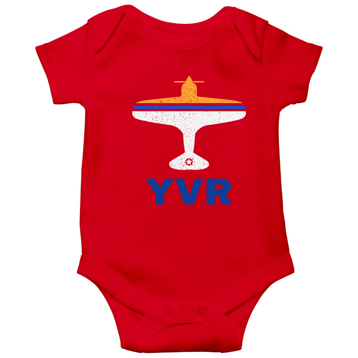 Fly Vancouver YVR Airport Baby Bodysuits | Red