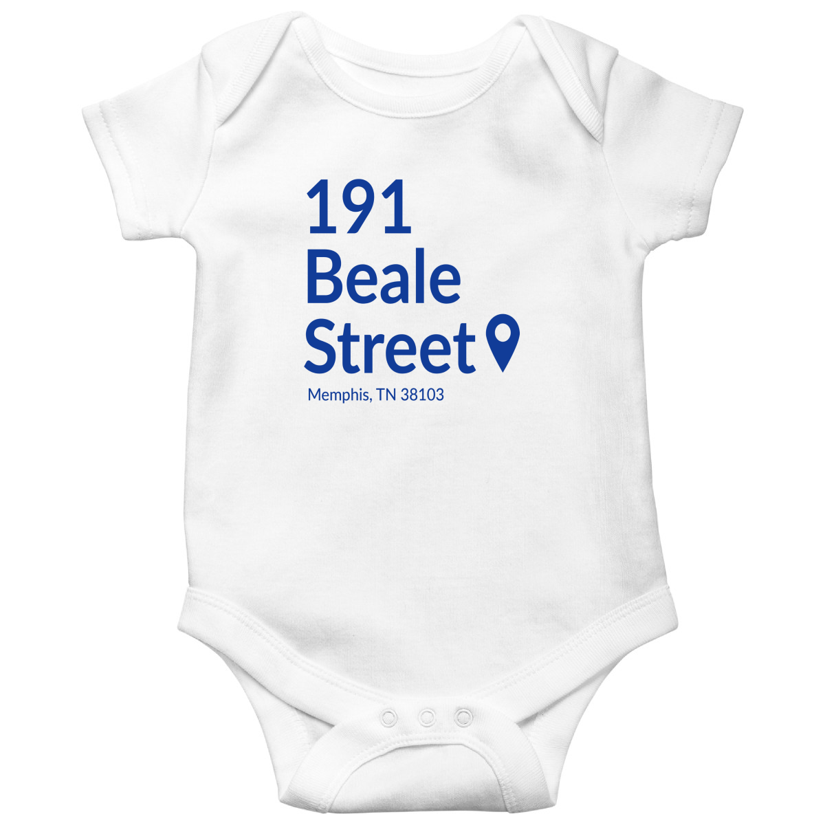 Memphis Basketball Stadium Baby Bodysuits | White