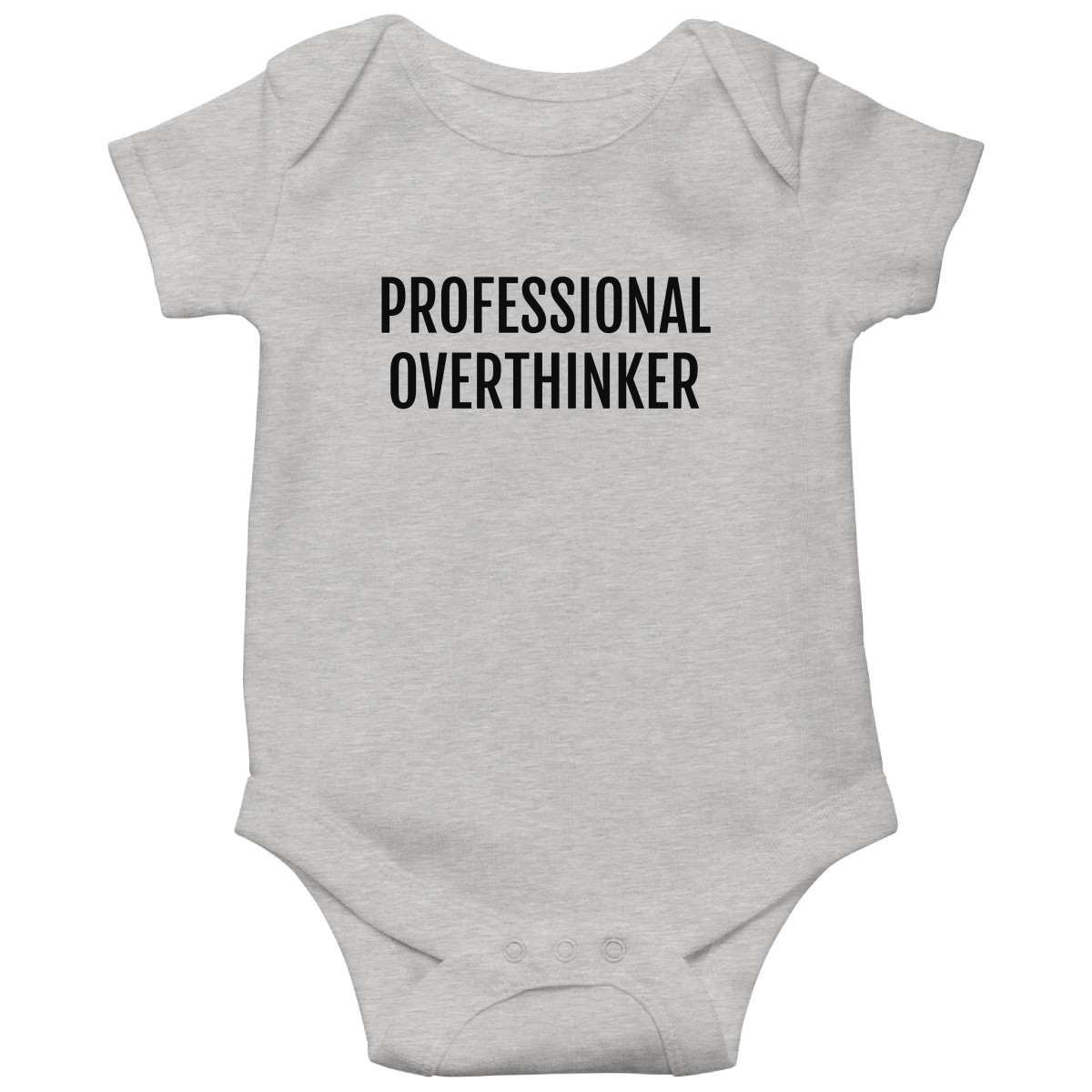 Professional Overthinker Baby Bodysuits | Gray