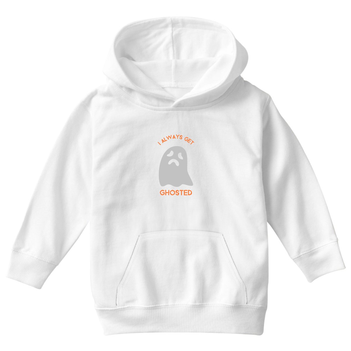 I Always Get Ghosted Kids Hoodie | White