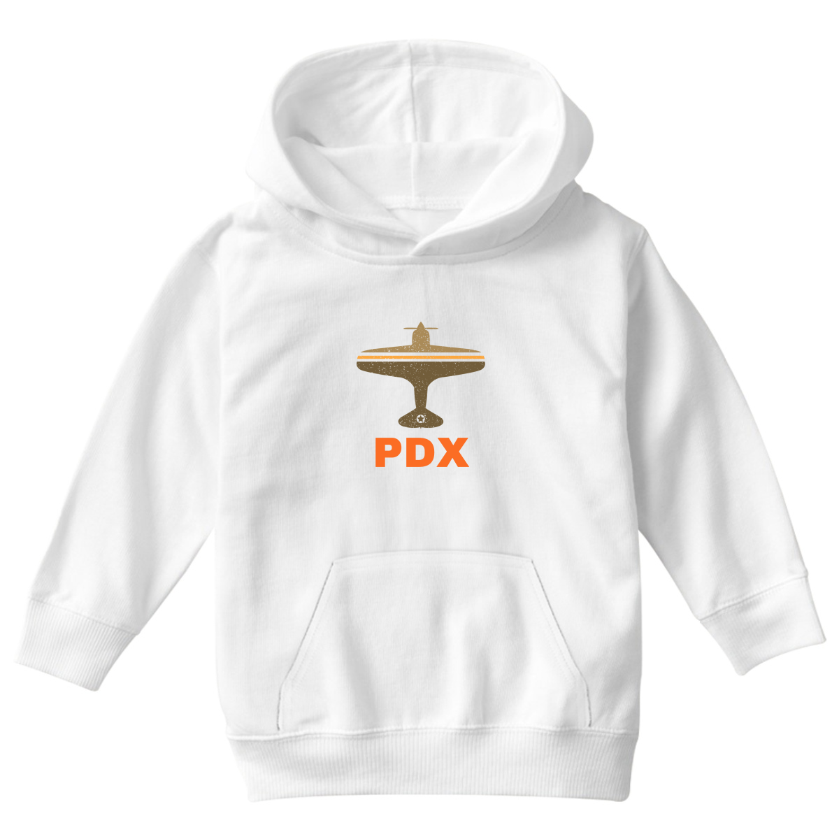 Fly Portland PDX Airport  Kids Hoodie | White