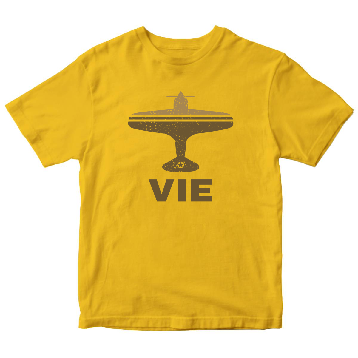 Fly Vienna VIE Airport Kids T-shirt | Yellow
