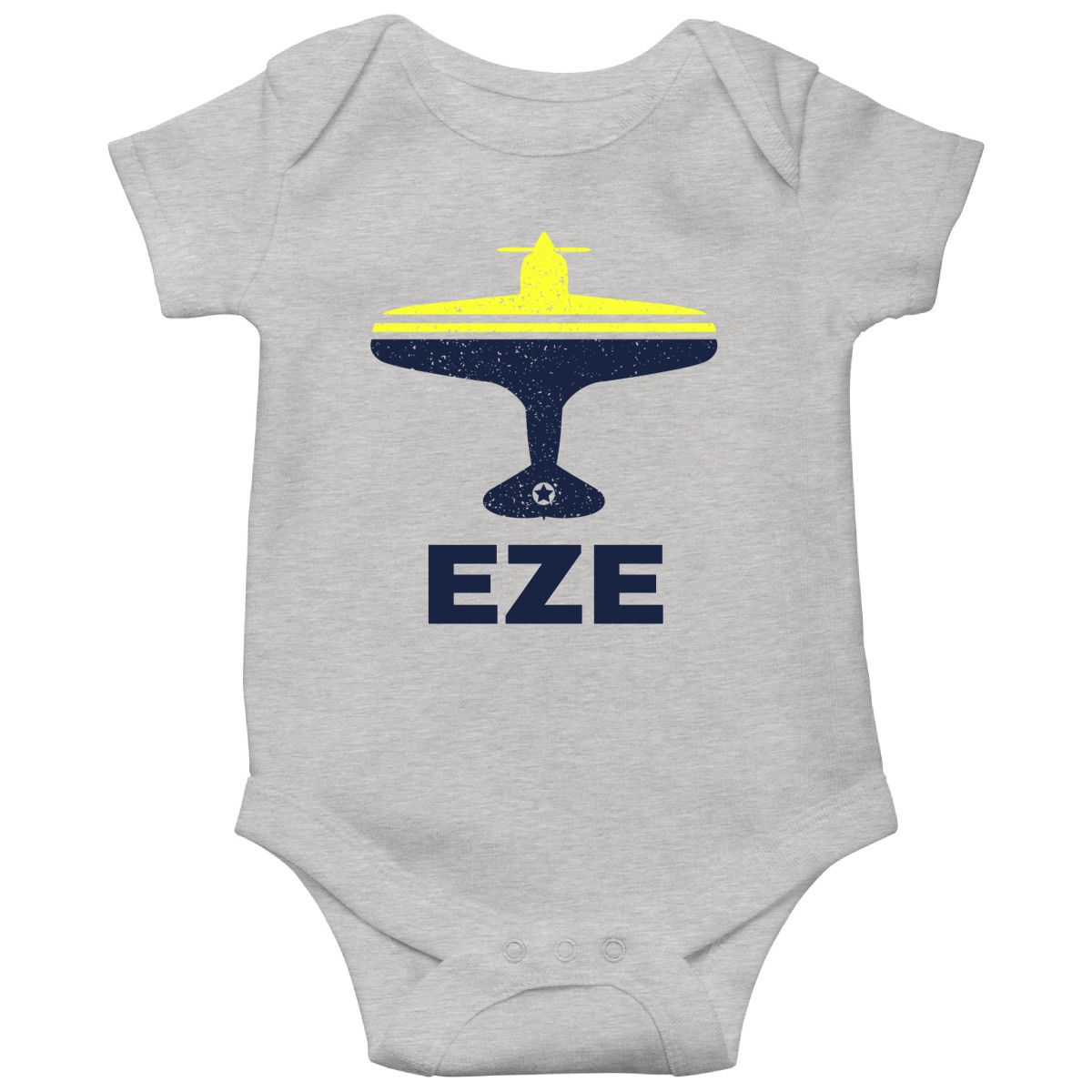 Fly Buenos Aires EZE Airport Baby Bodysuits | Gray