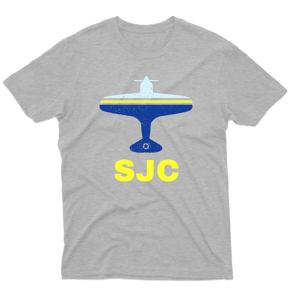 Fly San Jose SJC Airport Men's T-shirt | Gray
