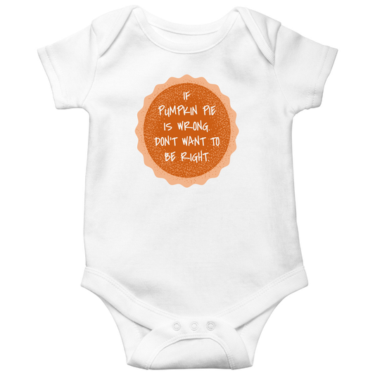 Pumpkin Pie Baby Bodysuits | White