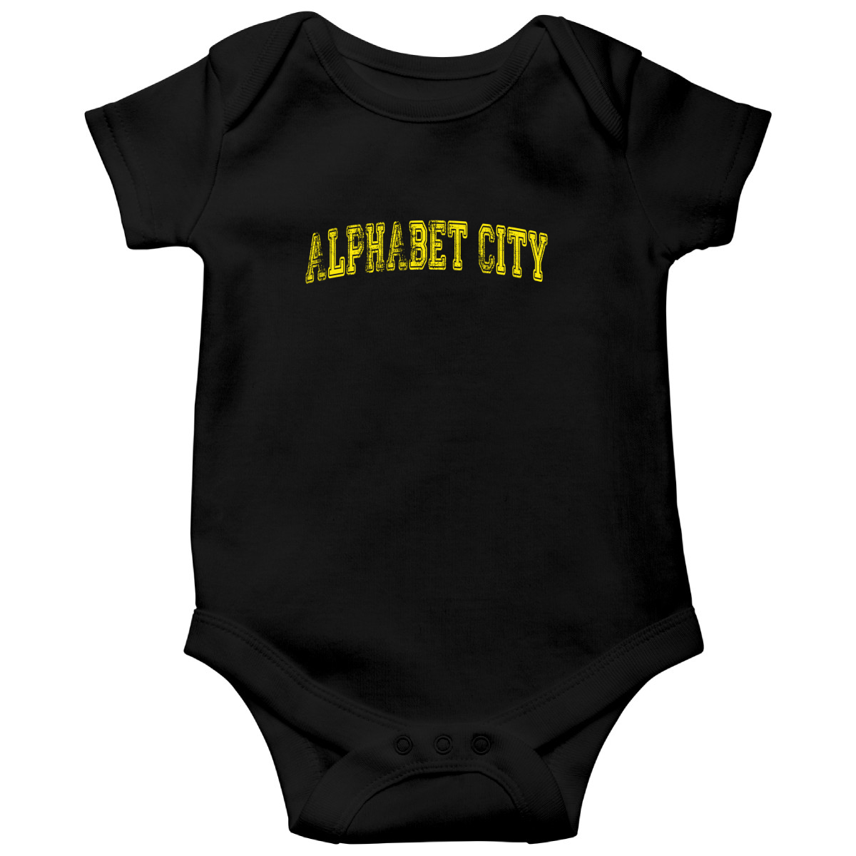 Alphabet City Represent Baby Bodysuits | Black