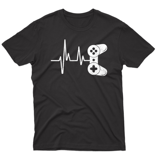 Gamer Heartbeat Men's T-shirt | Black