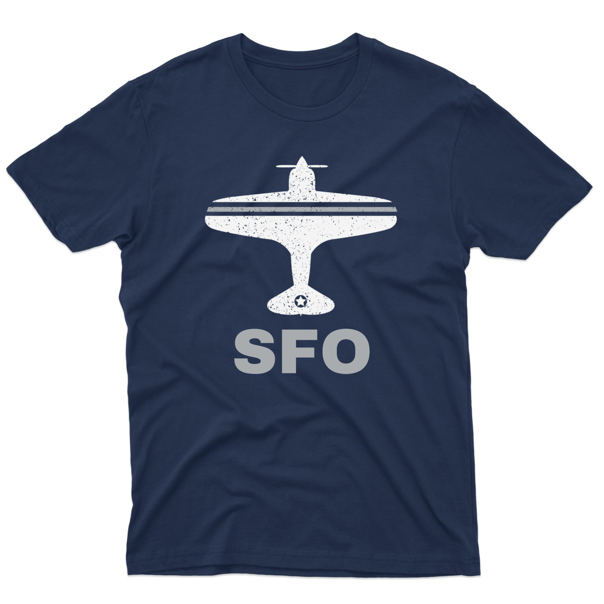 Fly San Francisco SFO Airport Men's T-shirt | Navy