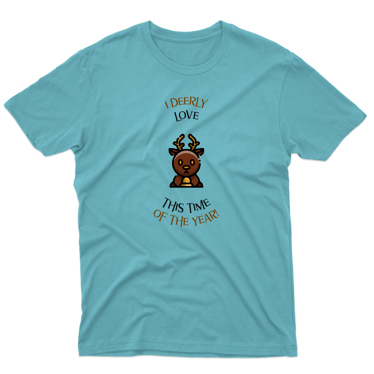 I Deerly Love This Time of the Year! Men's T-shirt | Turquoise