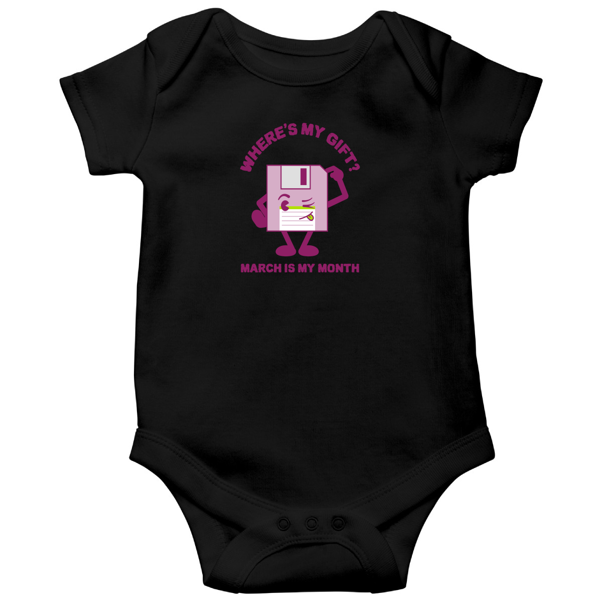 Where is my gift Baby Bodysuits | Black
