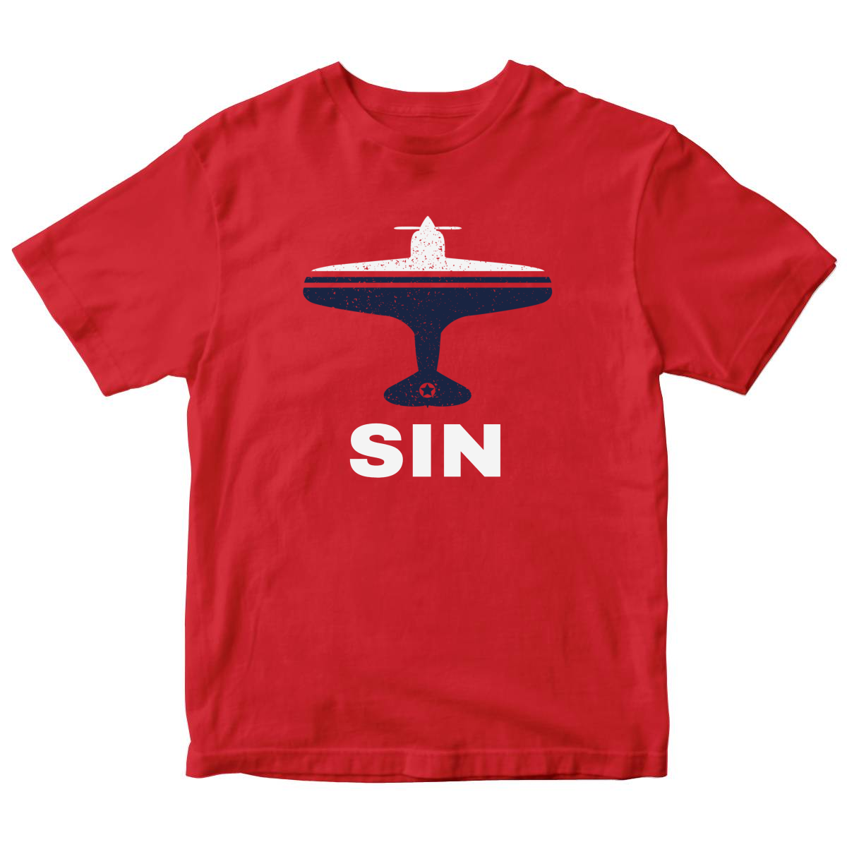 Fly Singapore SIN Airport Kids T-shirt | Red