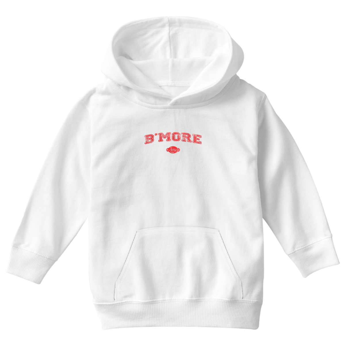 B'more 1729 Represent Kids Hoodie | White
