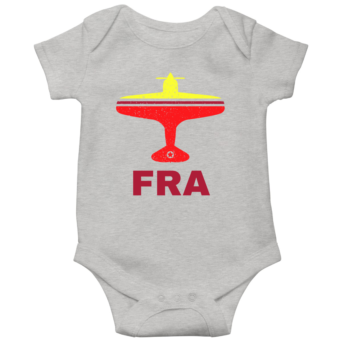Fly Frankfurt FRA Airport  Baby Bodysuits | Gray