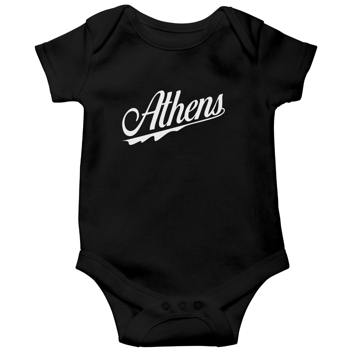 Athens Baby Bodysuit | Black