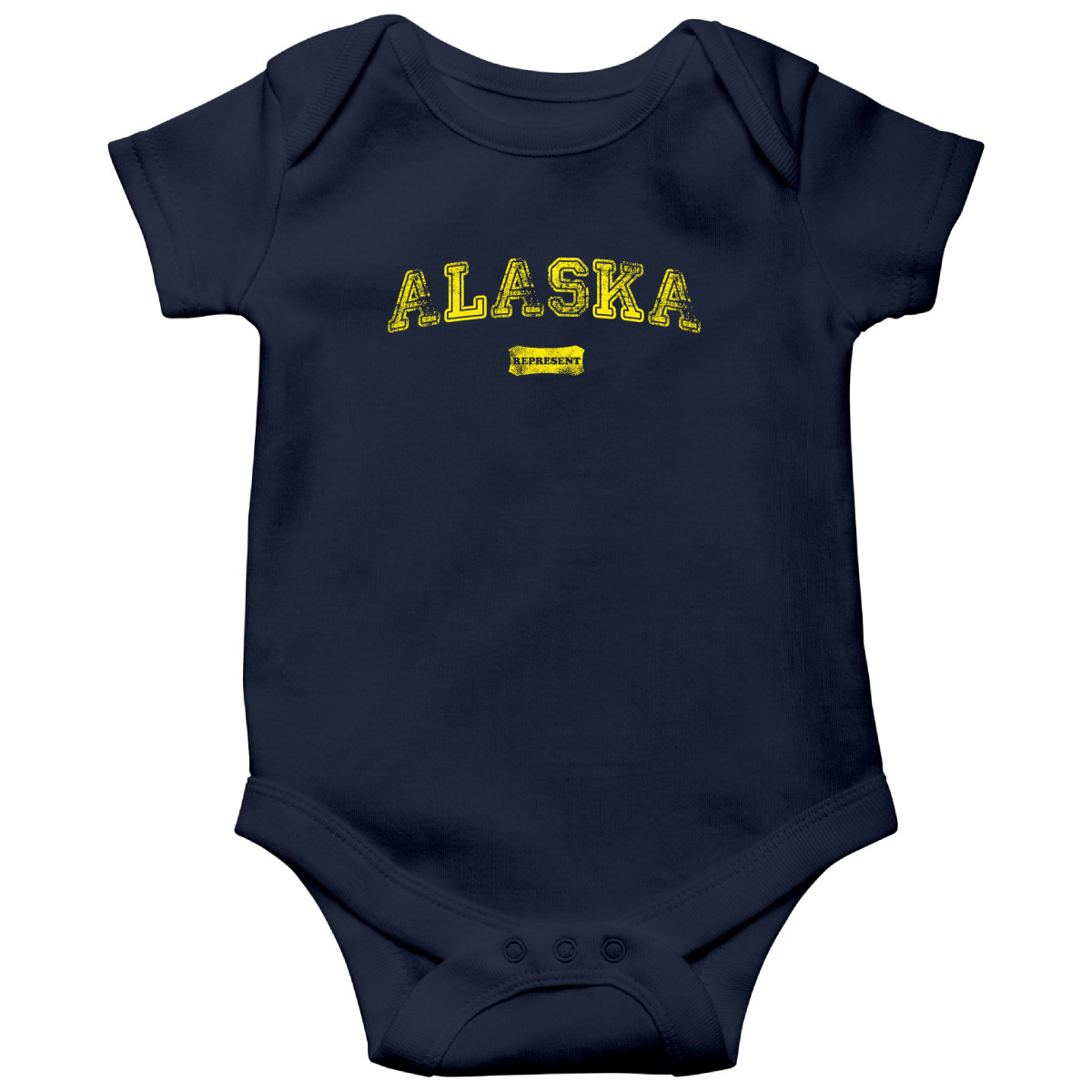 Alaska Represent Baby Bodysuits | Navy