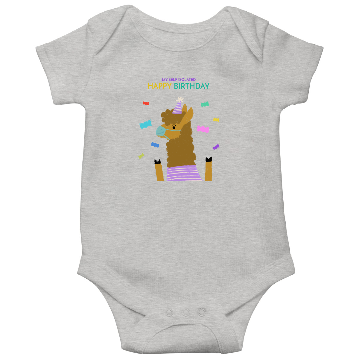 My Self Isolated Baby Bodysuits | Gray