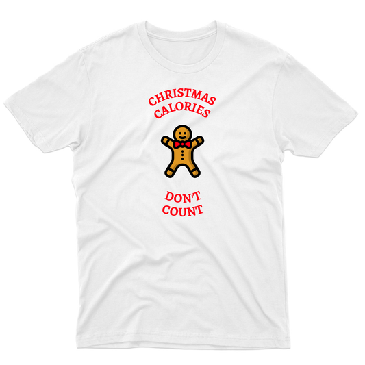 Christmas Calories Don't Count Men's T-shirt | White