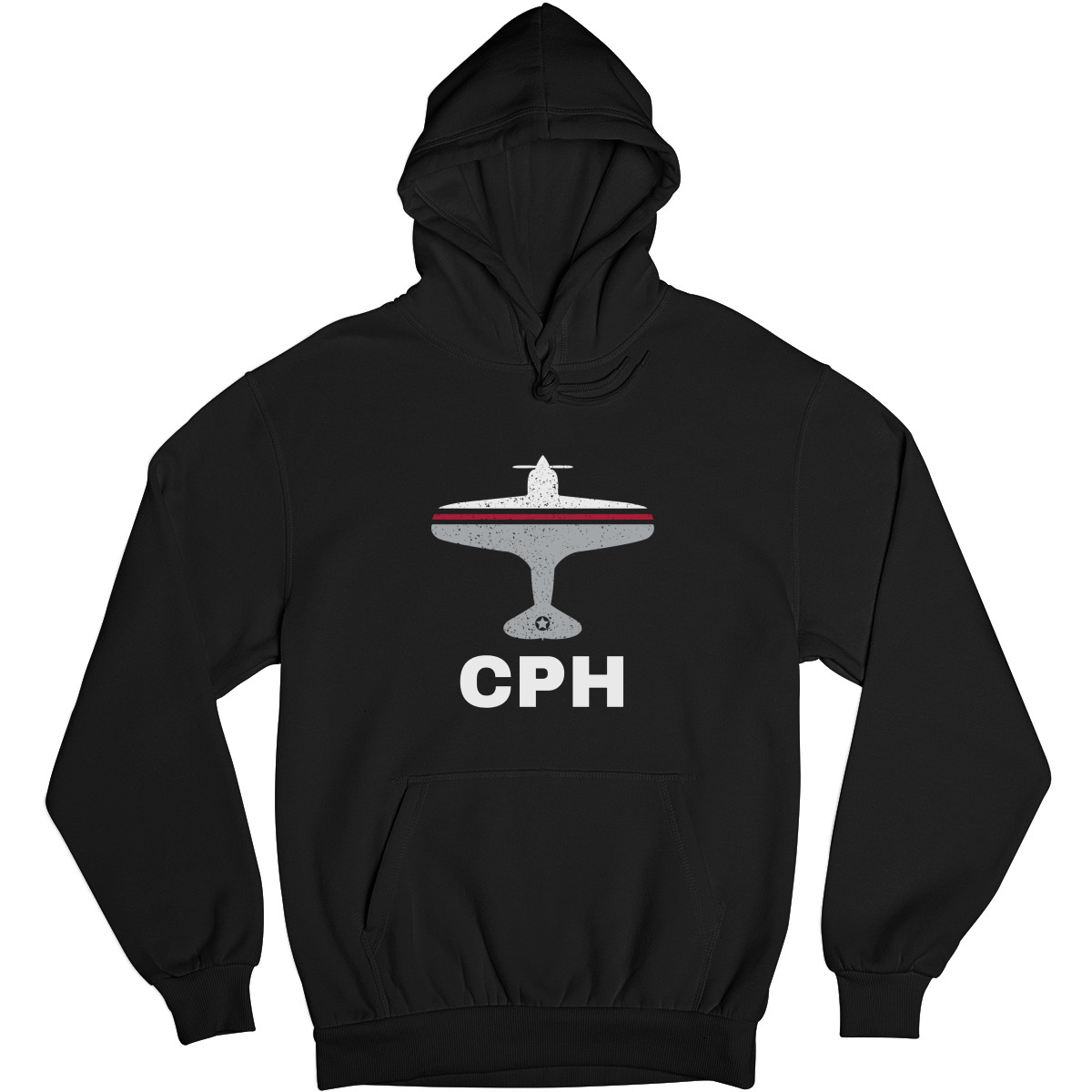 Fly Copenhagen CPH Airport Unisex Hoodie | Black