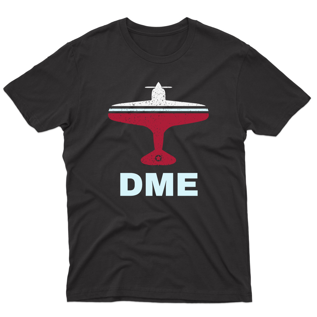 Fly Moscow DME Airport Men's T-shirt | Black