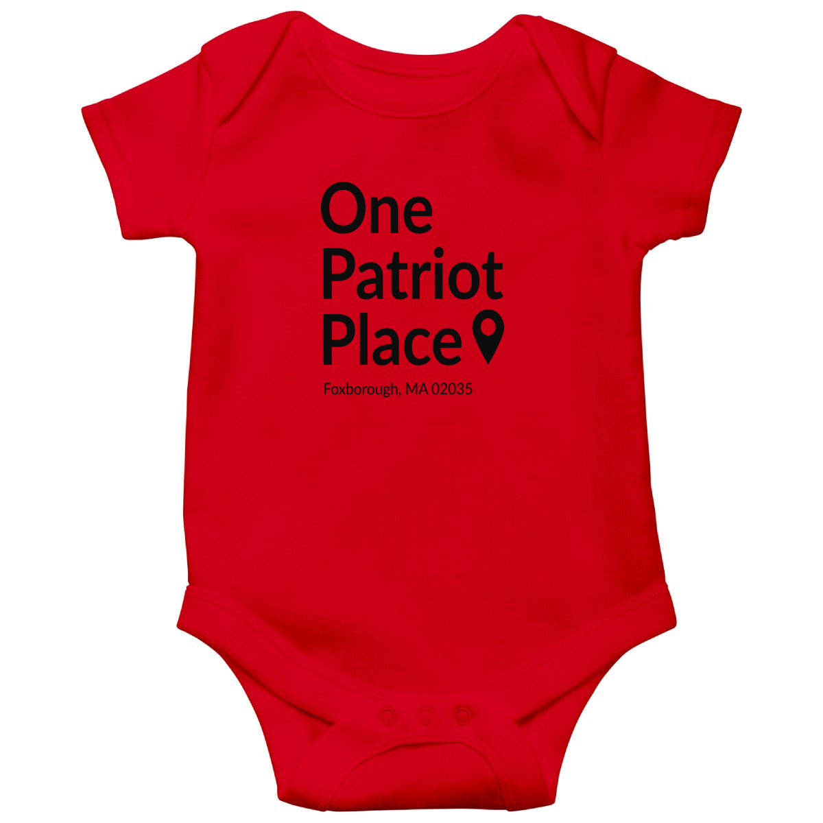 New England Football Stadium Baby Bodysuits | Red