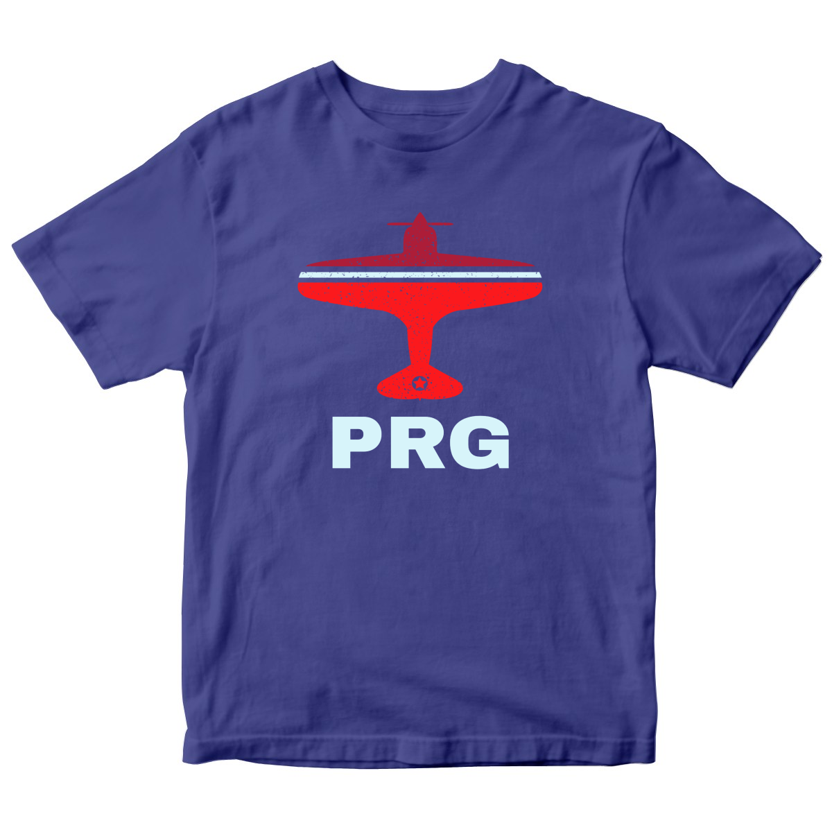 Fly Prague PRG Airport Kids T-shirt | Blue