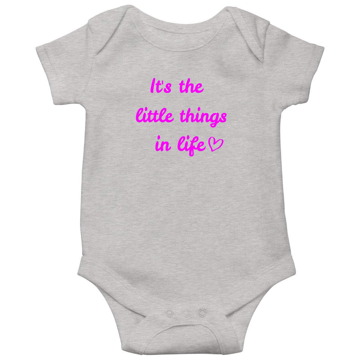 It's The Little Things In Life Baby Bodysuits | Gray