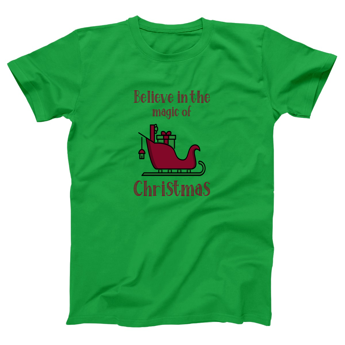 Believe in the Magic of Christmas Women's T-shirt | Green