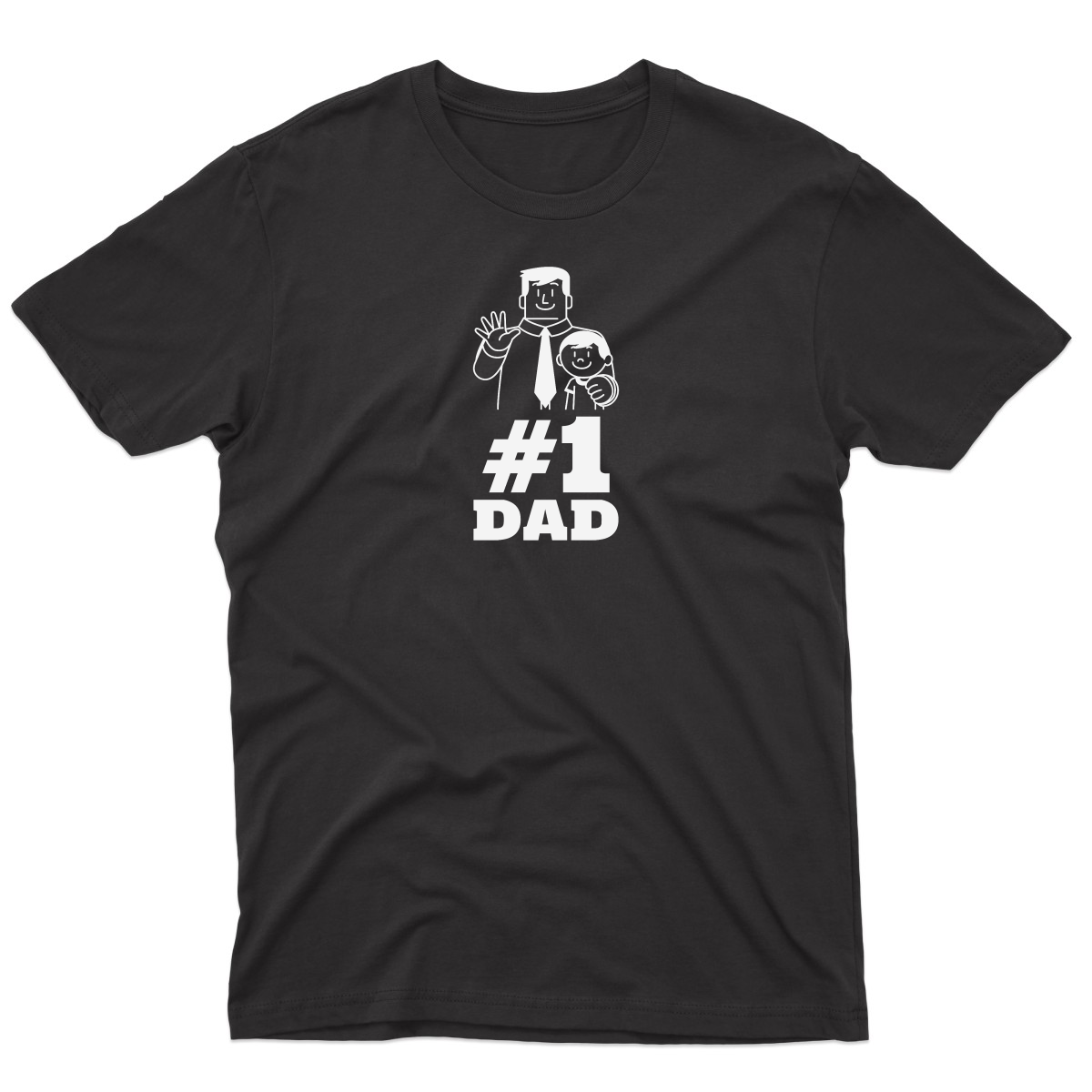 #1 Dad Men's T-shirt | Black