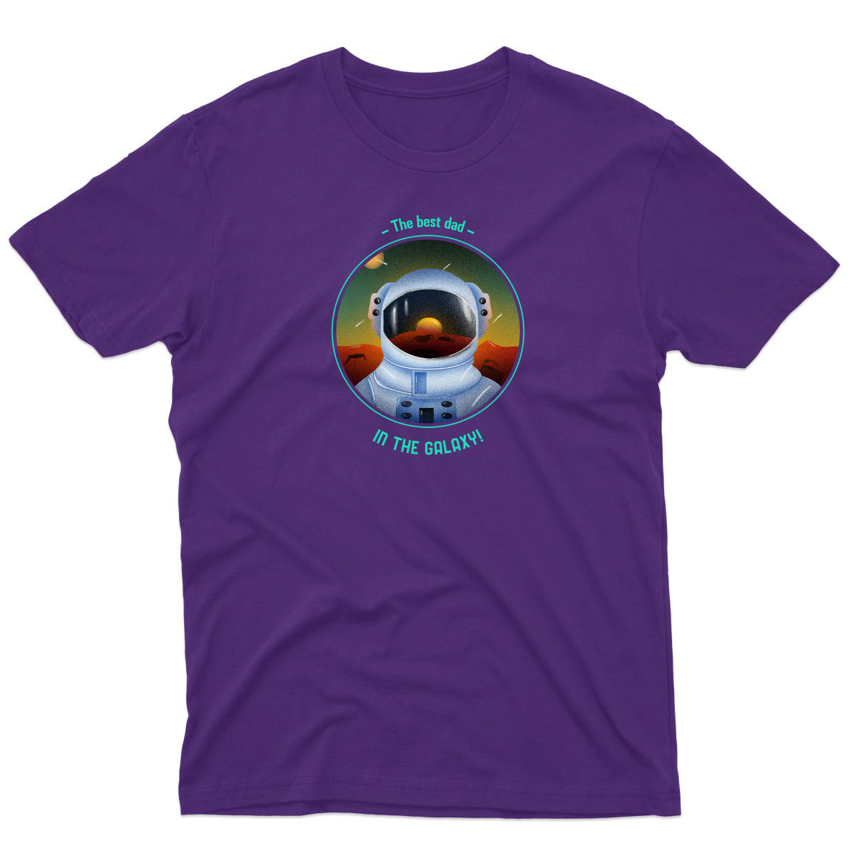 The Best Dad in the Galaxy Men's T-shirt | Purple