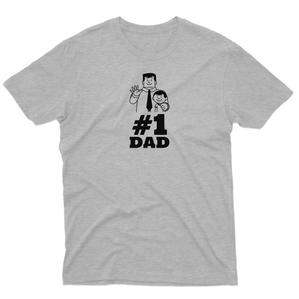 #1 Dad Men's T-shirt | Gray