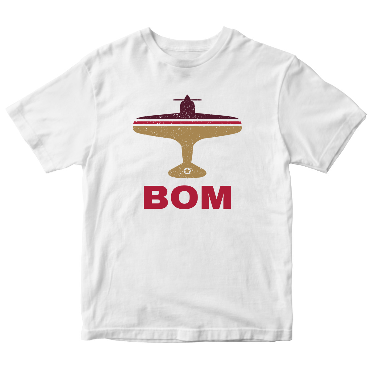 Fly Mumbai BOM Airport Kids T-shirt | White