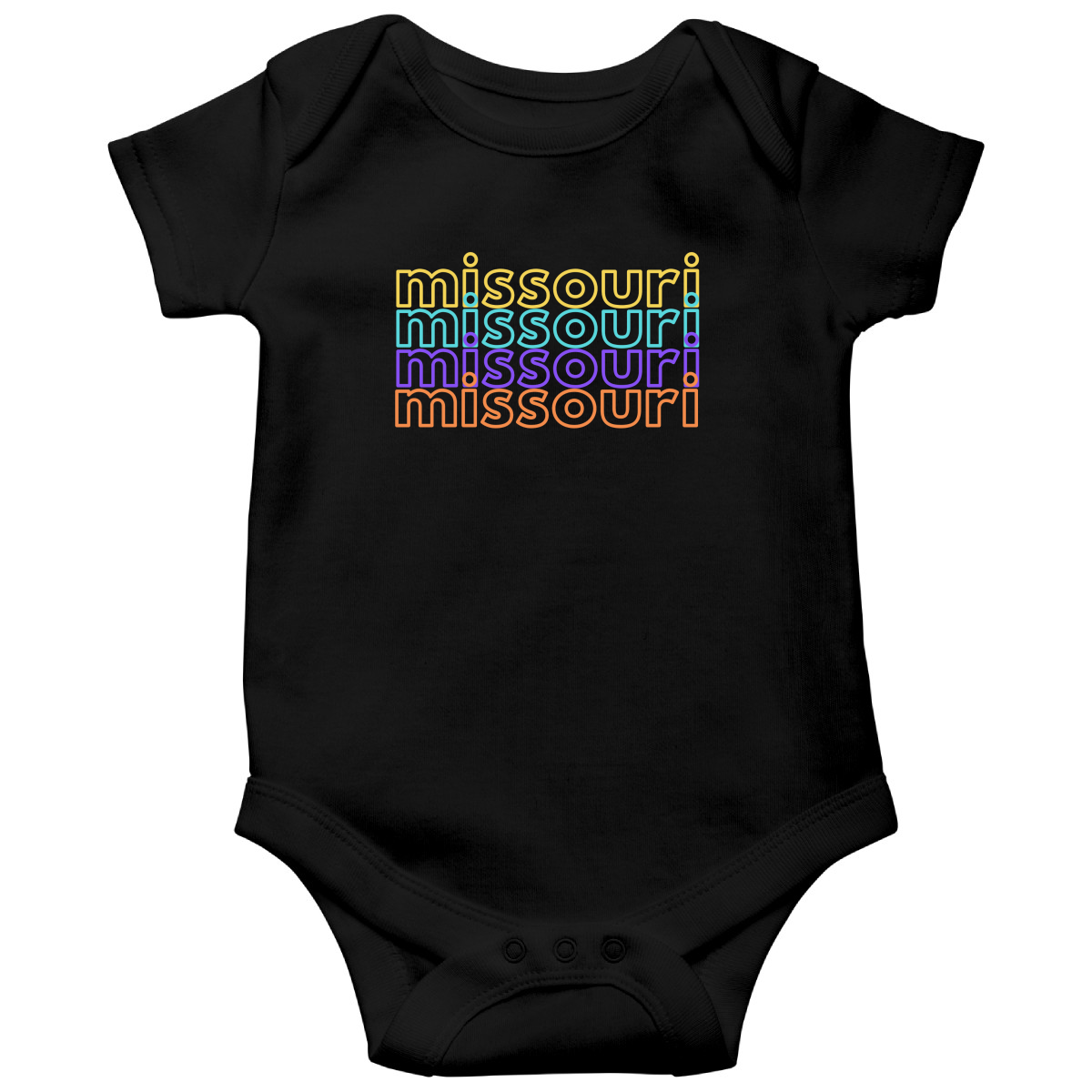 Missouri Baby Bodysuit | Black