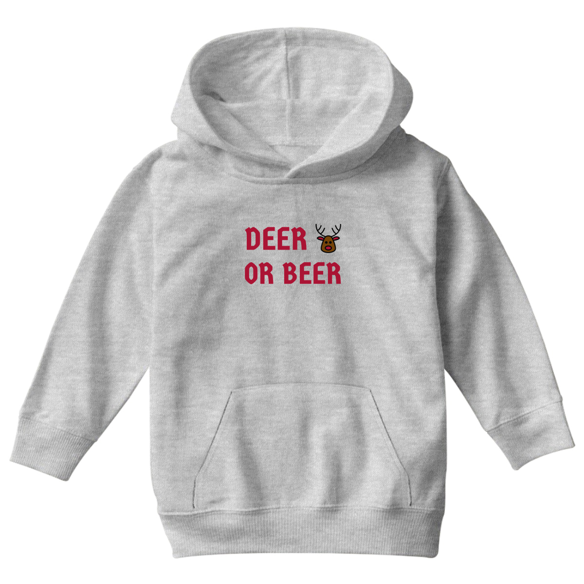 I Don't Have a Red Nose Kids Hoodie | Gray