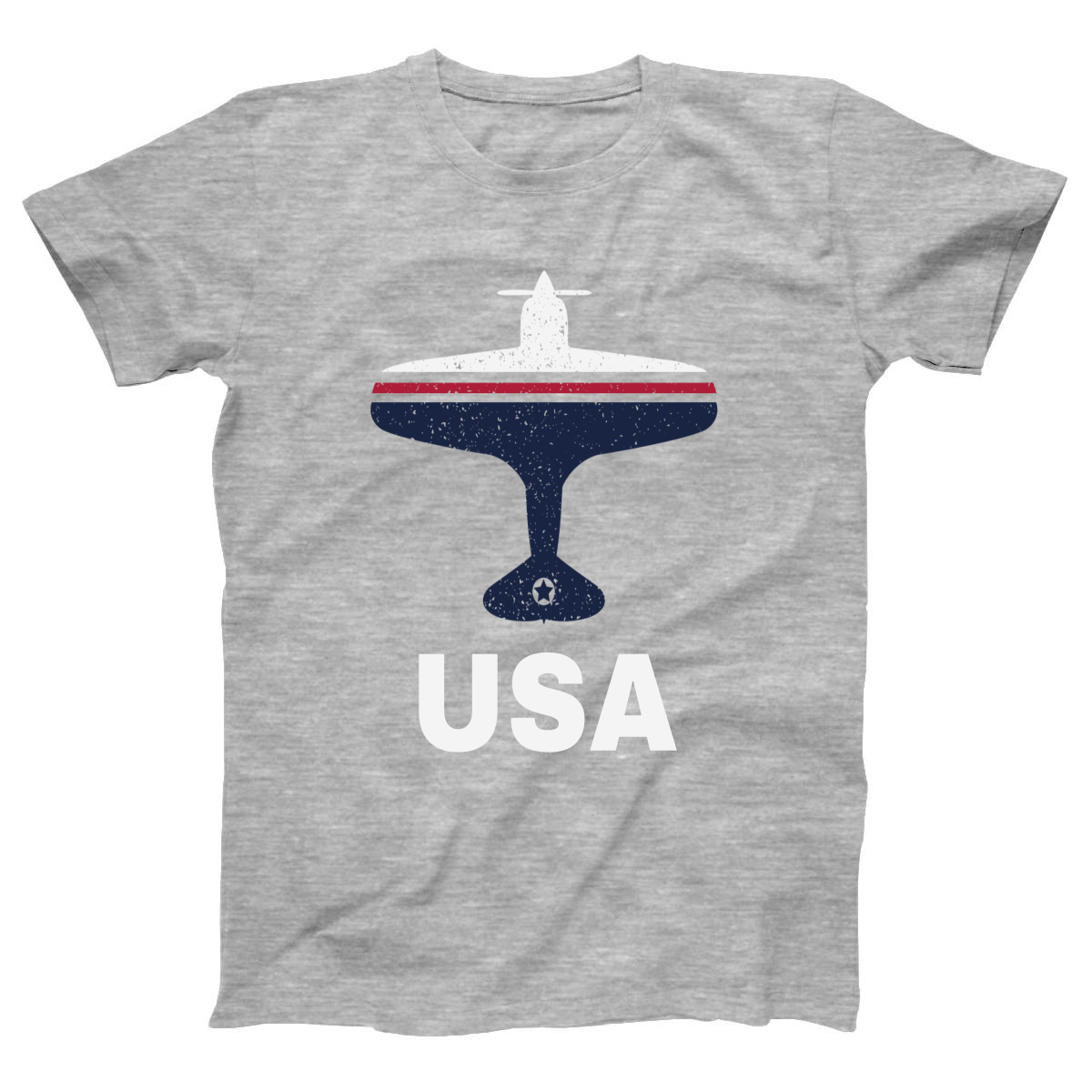 Fly USA Airport Women's T-shirt | Gray