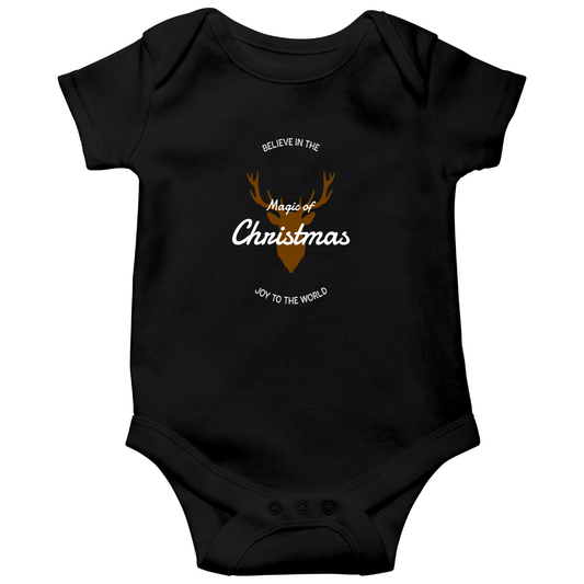 Believe in the Magic of Christmas Joy to the World Baby Bodysuits