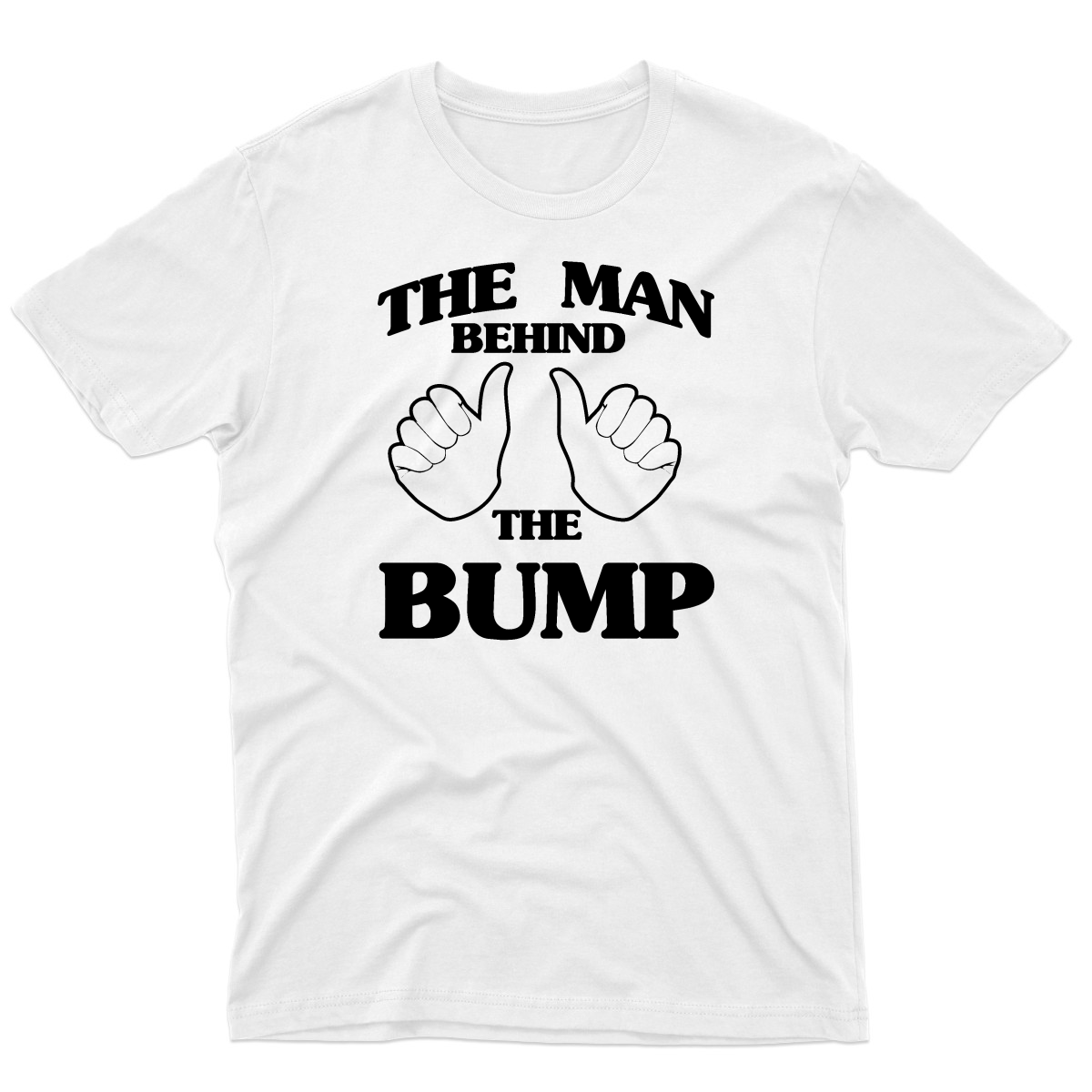The Man Behind The Bump Men's T-shirt | White