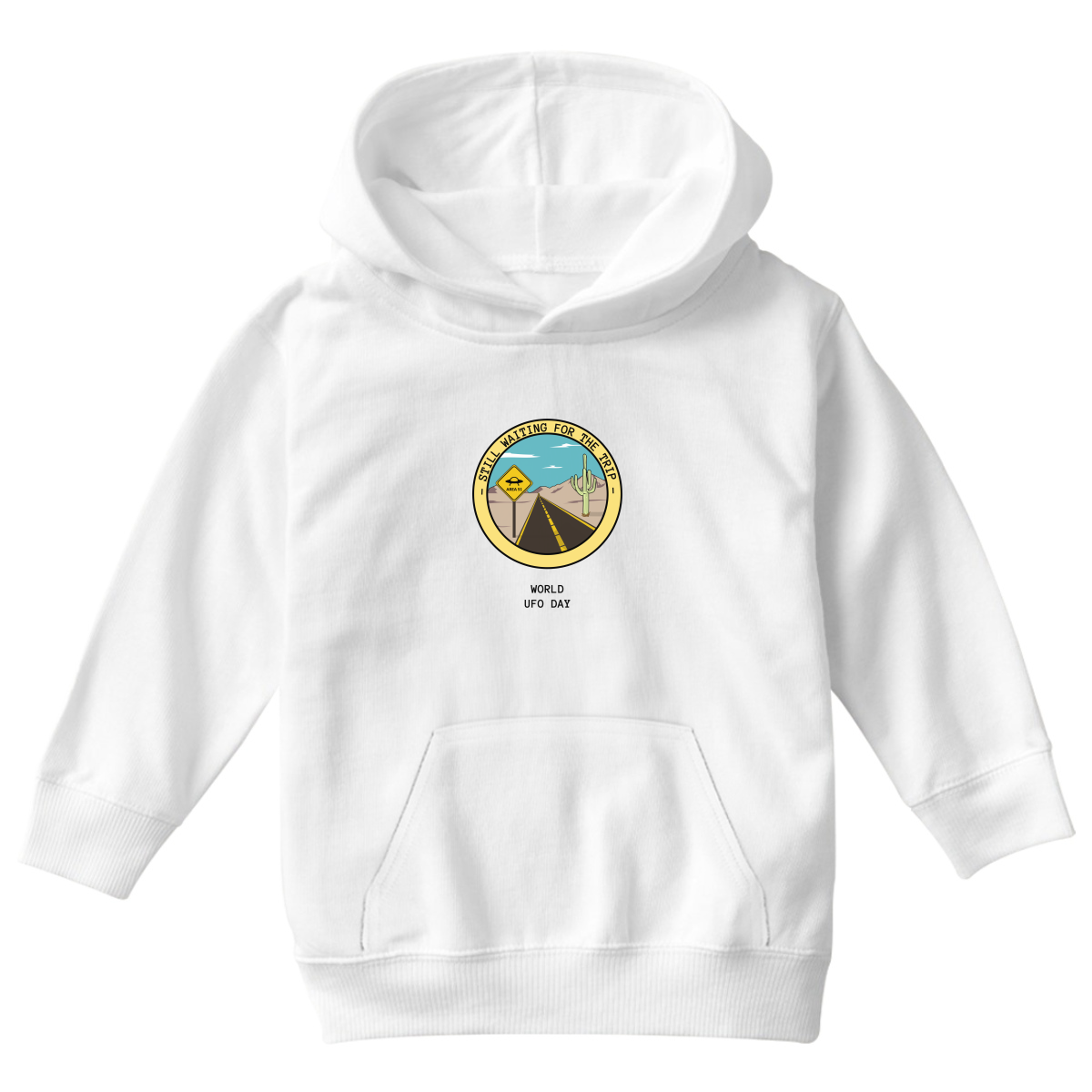 Still Waiting for The Trip Kids Hoodie | White