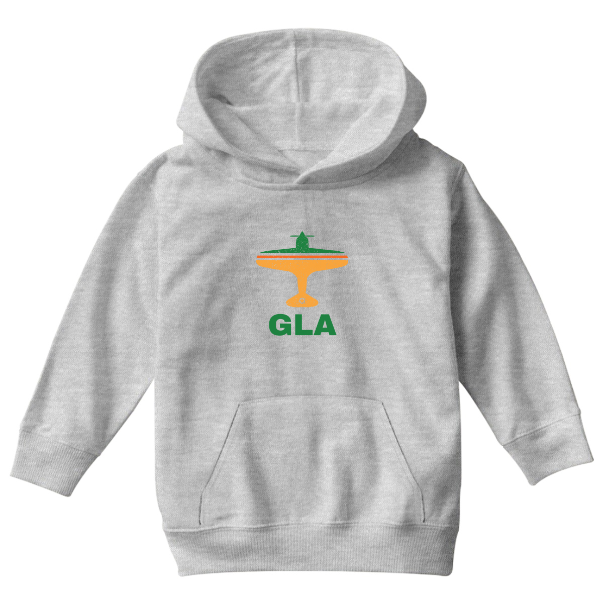 Fly Glasgow GLA Airport Kids Hoodie | Gray