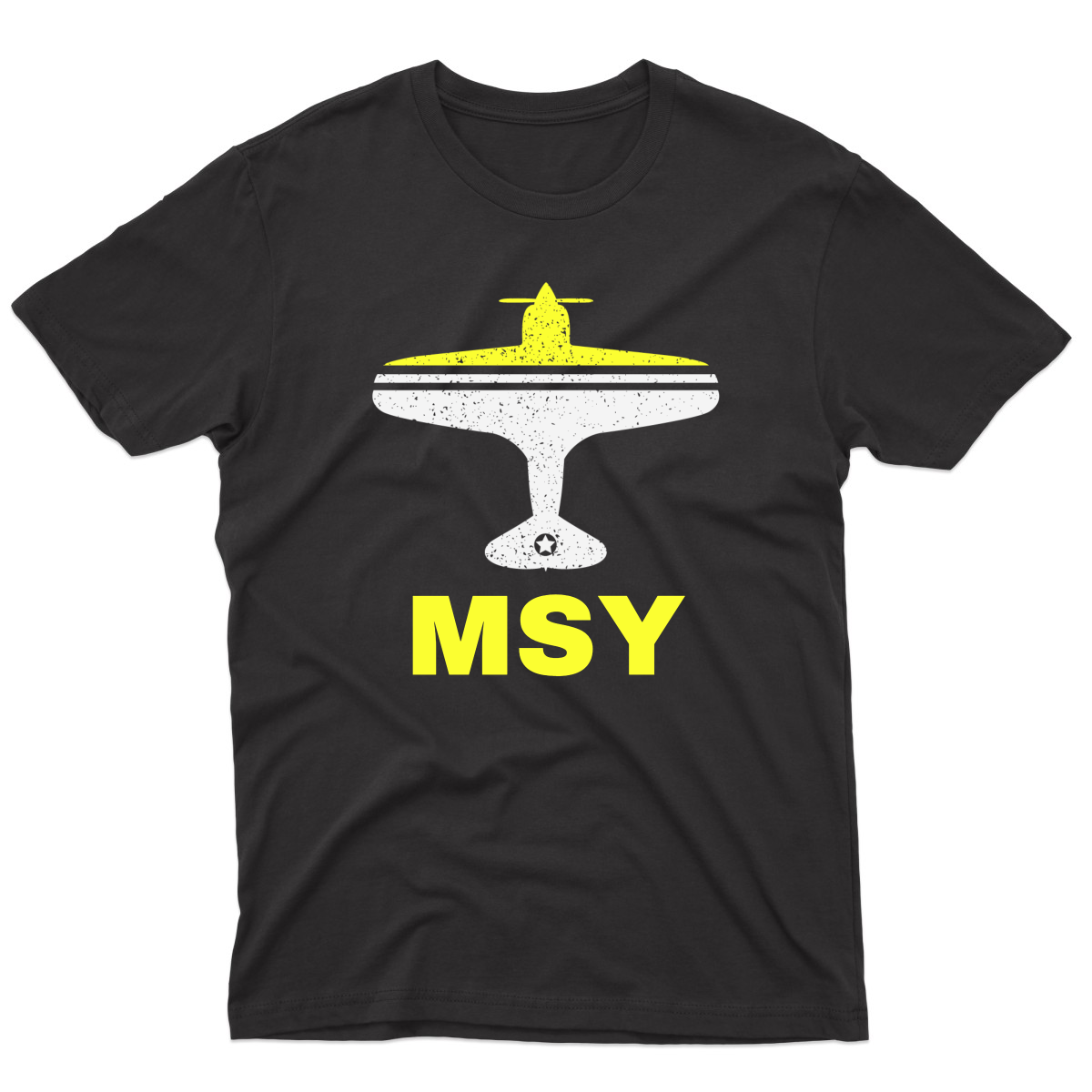 Fly New Orleans MSY Airport Men's T-shirt | Black