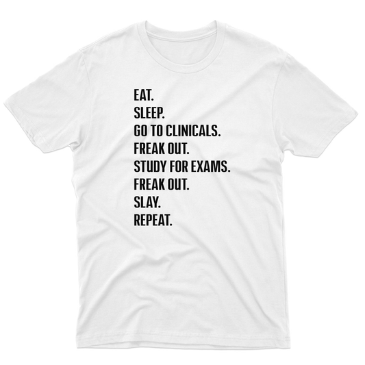 Nursing Student Routine Men's T-shirt | White