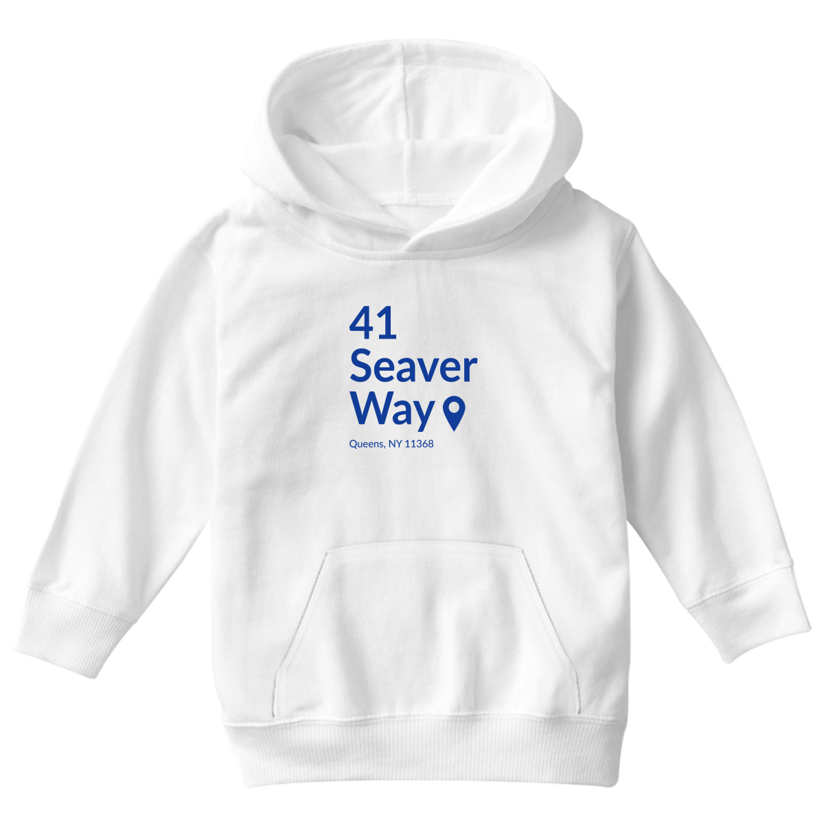 New York Baseball Stadium QNY Kids Hoodie | White
