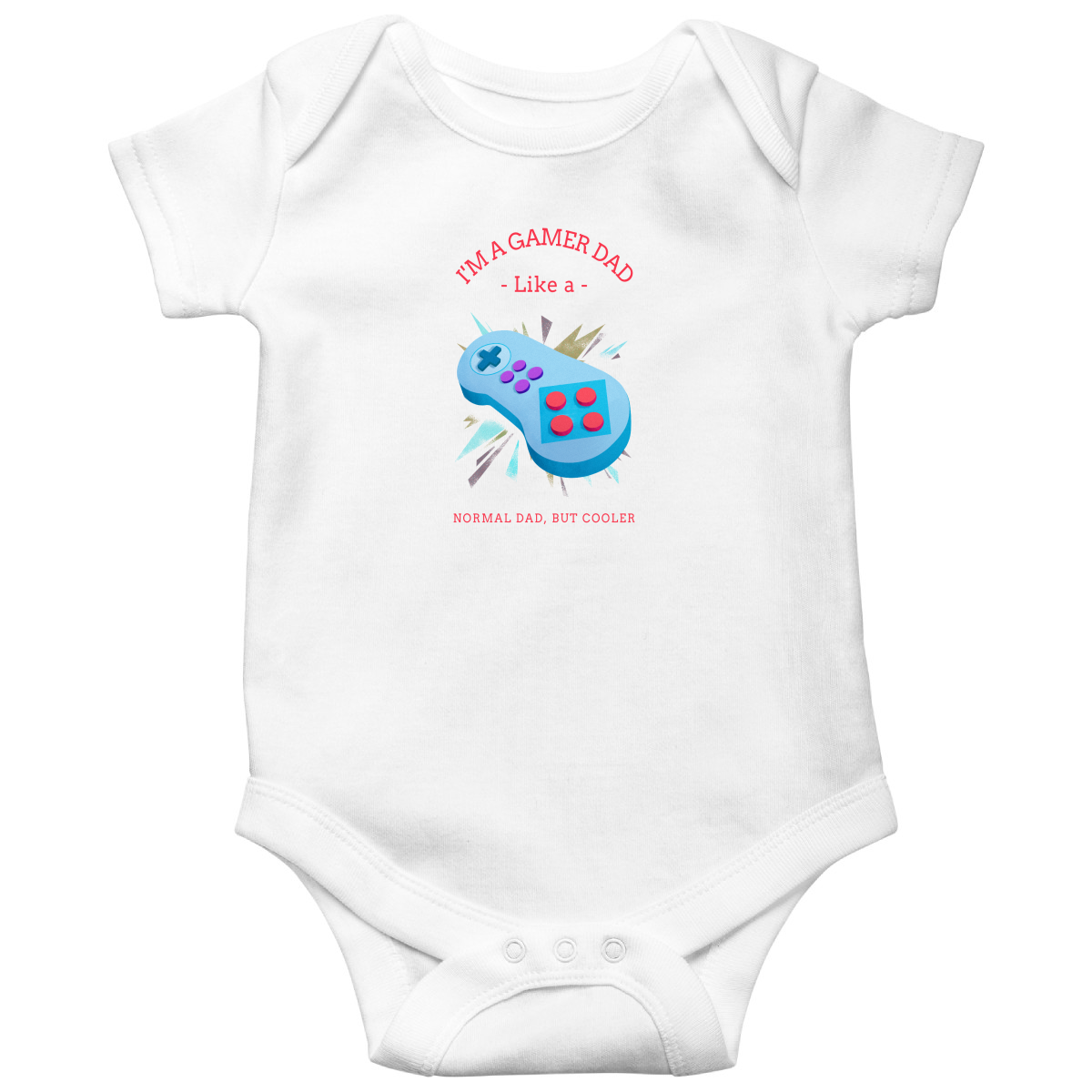 I'm a Gamer like a Dad Baby Bodysuits | White