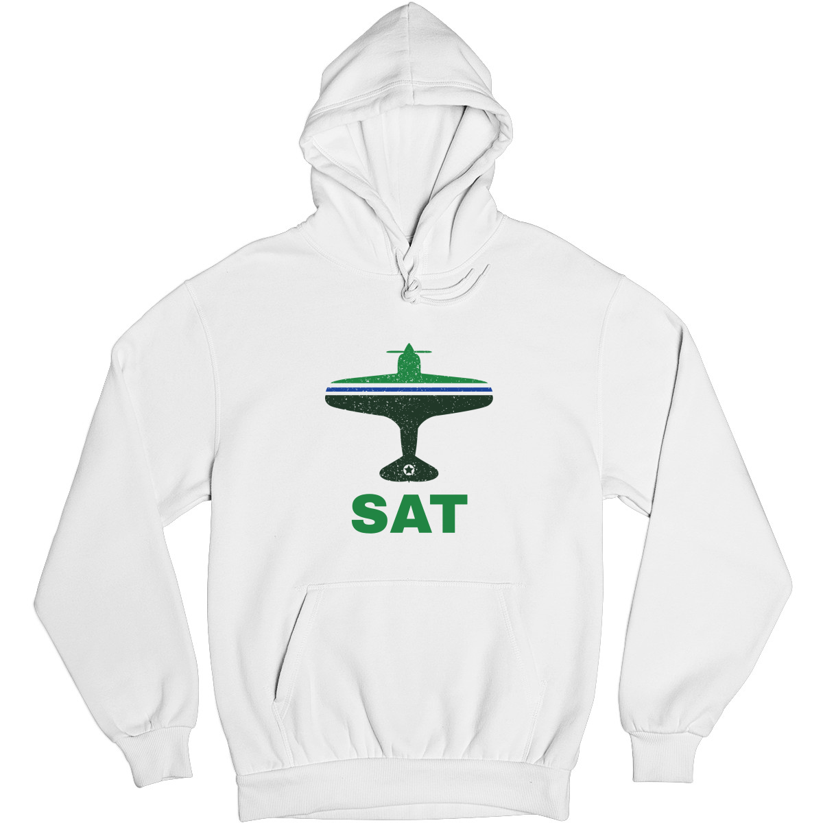 Fly San Antonio SAT Airport  Unisex Hoodie | White