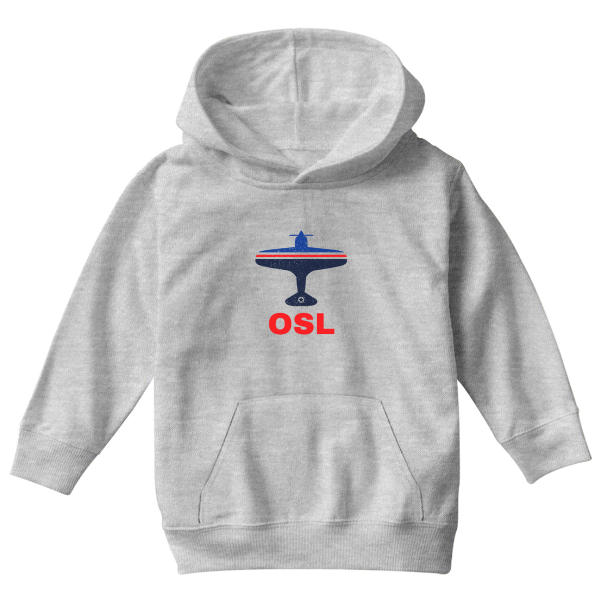 Fly Oslo OSL Airport  Kids Hoodie | Gray