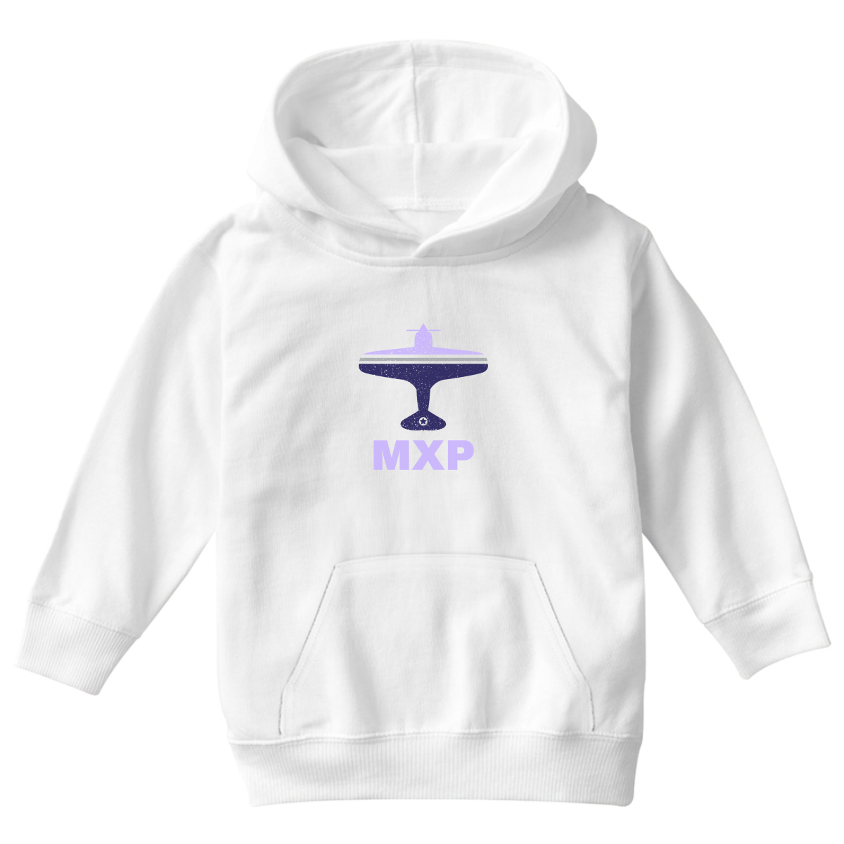 Fly Milan MXP Airport Kids Hoodie | White