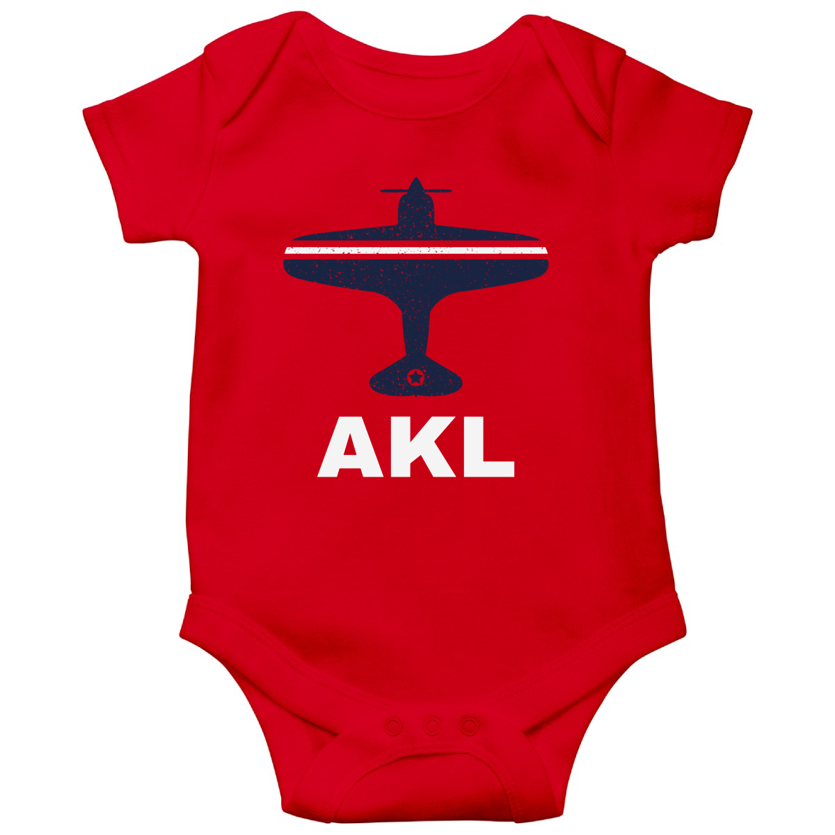 Fly Auckland AKL Airport Baby Bodysuits | Red